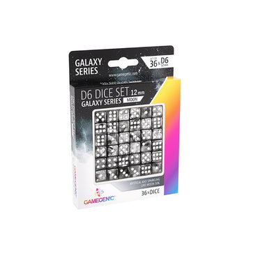 Gamegenic Galaxy Series - Moon - D6 Dice Set 12mm (36 pcs)