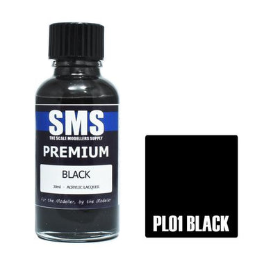 PL01 Premium Acrylic Lacquer BLACK 30ml