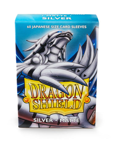 Sleeves - Dragon Shield Japanese- Box 60 - Silver MATTE