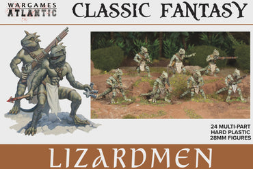 Lizardmen - 24x 28mm Classic Fantasy troops - Wargames Atlanic
