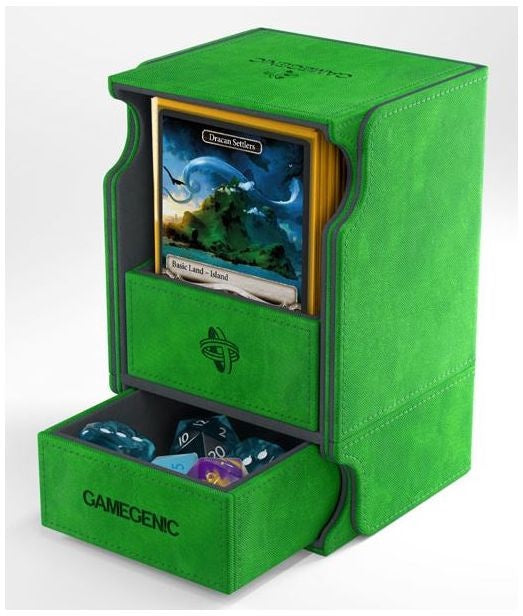 Gamegenic Watchtower Holds 100 Sleeves Convertible Deck Box Green
