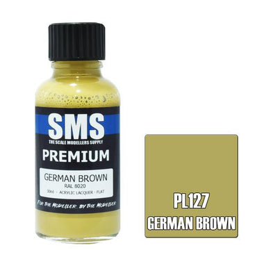 PL0127 PREMIUM Acrylic Lacquer GERMAN BROWN RAL8020 30ML