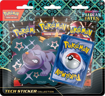 Pokemon Scarlet & Violet Paldean Fates Shiny Maschiff Tech Sticker Blister