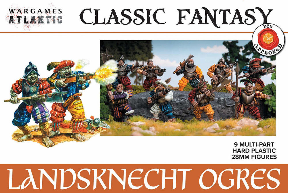 Landsknecht Ogres - 9 Large Scale Models - Classic Fantasy Troops