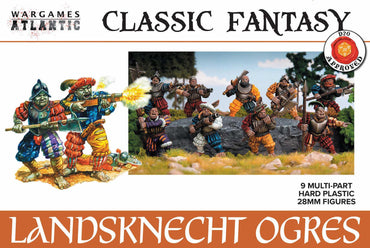 Landsknecht Ogres - 9 Large Scale Models - Classic Fantasy Troops