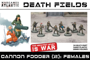 Cannon Fodder (2): Females - 24x 28mm Sci-fi Infantry - Death Fields - Wargames Atlanic