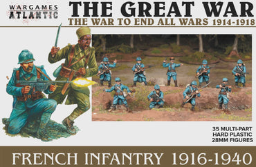 French Infantry (1916-1940) - 35 WWI of WWII 28mm Infantry - Wargames Atlanic