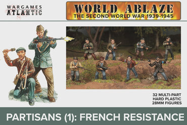 Partisans (1) French Resistance - 32x 28mm WWII figures - Wargames Atlanic