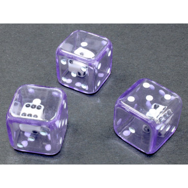 19mm Double Dice Purple/white