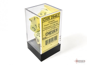 Chessex Polyhedral 7-Die Set Opaque Pastel Yellow/Black