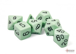 Chessex Polyhedral 7-Die Set Opaque Pastel Green/Black