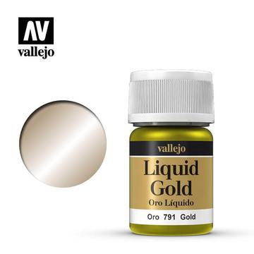 Vallejo Liquid Gold: Gold - 35 ml Alcohol-based Metallic Paint