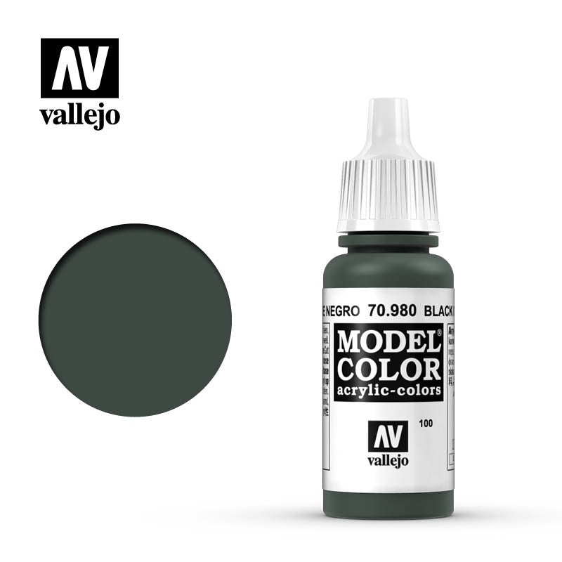 Vallejo Model Color: #080 - Black Green - 18 ml Matt Acrylic Paint