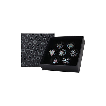 LPG Dice RPG Set Inscripted Bubbles Pastel Black