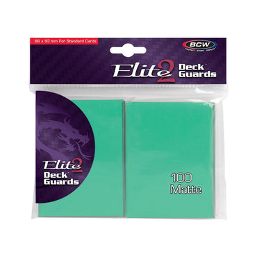 BCW Deck Protectors Standard Elite2 Matte Seafoam (66mm x 93mm) (100 Sleeves Per Pack)