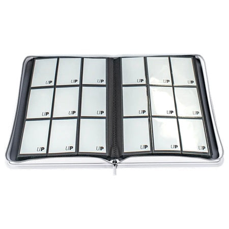 ULTRA PRO Binder - Vivid 9-Pocket Zippered Pro Binder - White