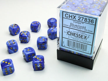 CHX 27836 Vortex 12mm d6 Blue/Gold Block (36)