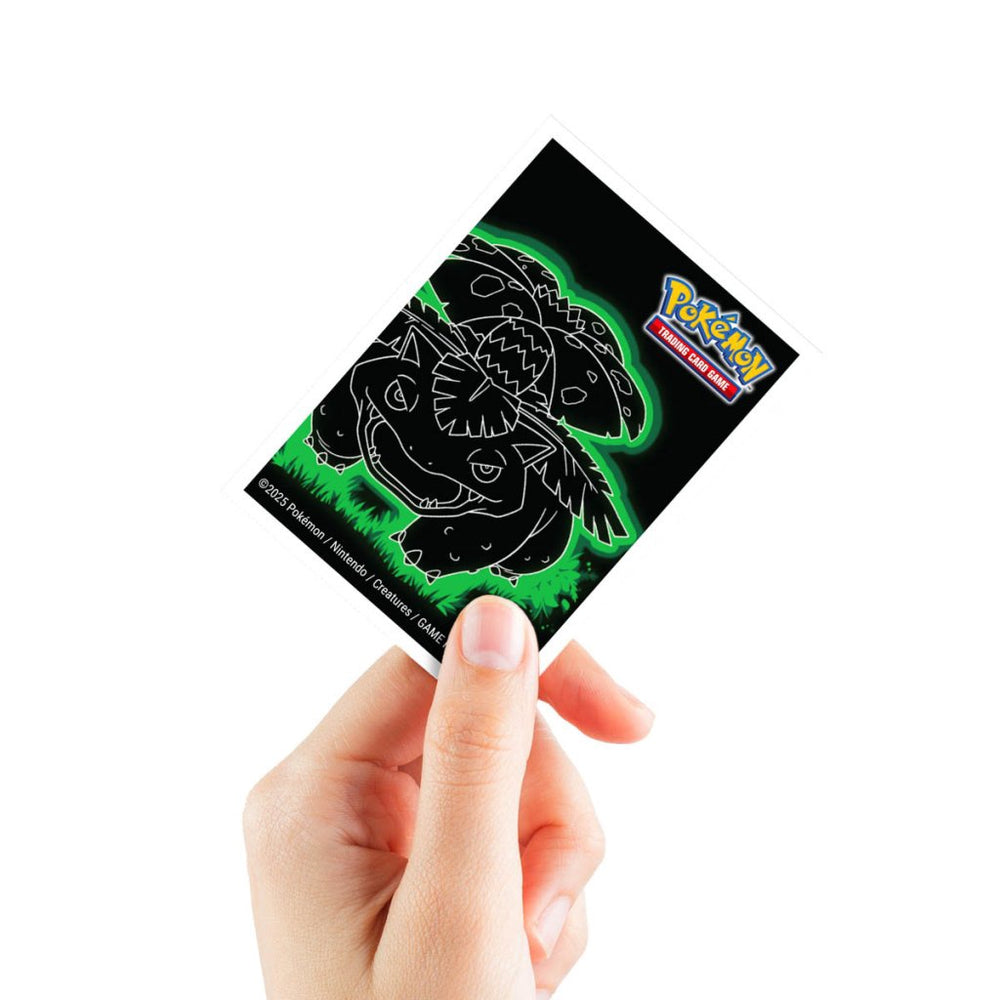 Pokemon Neon Kanto 105ct APEX Deck Protector Sleeves Venusaur