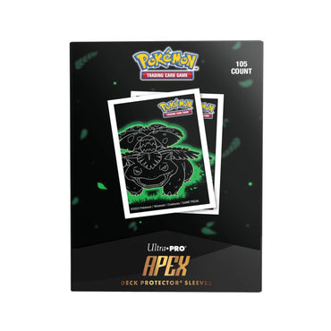 Pokemon Neon Kanto 105ct APEX Deck Protector Sleeves Venusaur