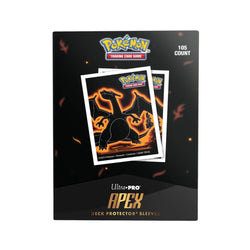 Pokemon Neon Kanto 105ct APEX Deck Protector Sleeves Charizard