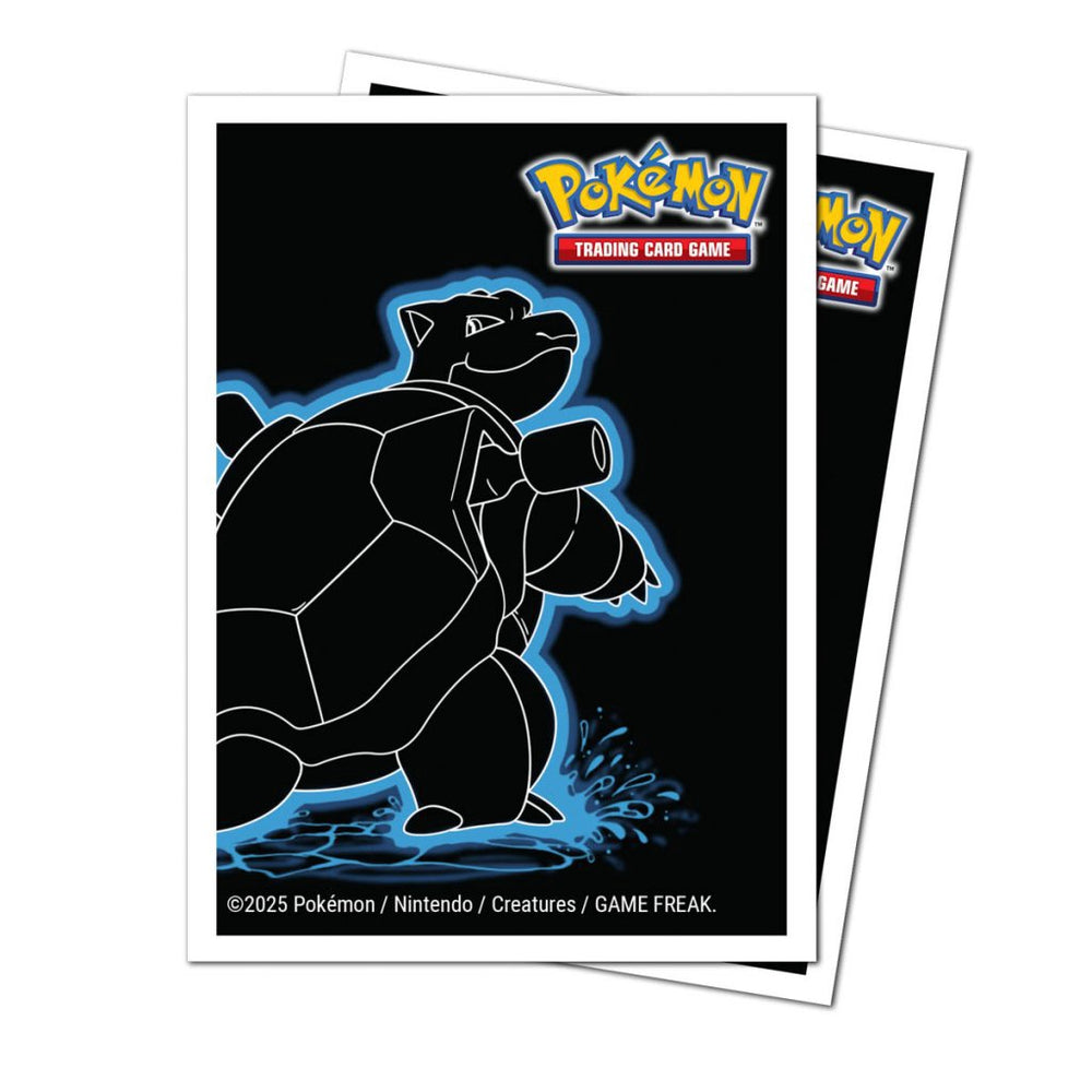 Pokemon Neon Kanto 105ct APEX Deck Protector Sleeves Blastoise