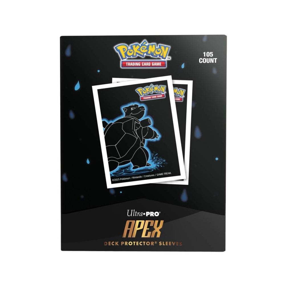 Pokemon Neon Kanto 105ct APEX Deck Protector Sleeves Blastoise