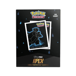 Pokemon Neon Kanto 105ct APEX Deck Protector Sleeves Blastoise