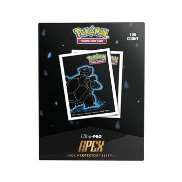 Pokemon Neon Kanto 105ct APEX Deck Protector Sleeves Blastoise
