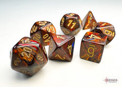 Chessex Scarab Mini-hedral Blue Blood/gold 7-Die Set