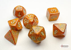 Chessex Glitter Mini-hedral Gold/silver 7-Die Set