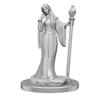 Critical Role - Unpainted Miniatures Human Wizard Female & Halfling Holy Warrior Female