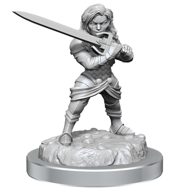 Critical Role - Unpainted Miniatures Human Wizard Female & Halfling Holy Warrior Female