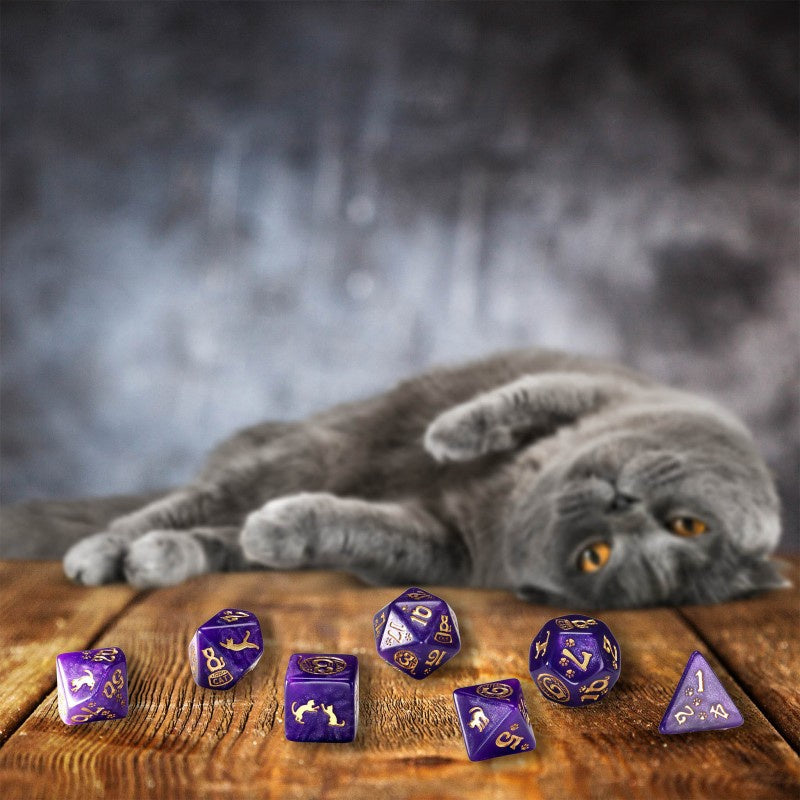Q Workshop Cats Dice Set - Purrito Dice Set 7