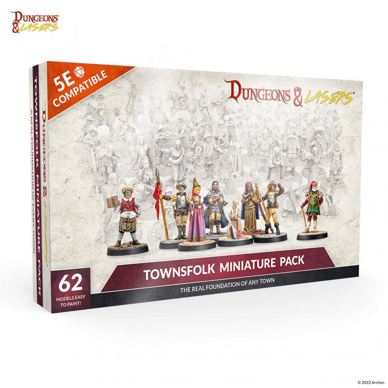 Dungeons & Lasers: Miniatures - Townsfolk Miniature Pack