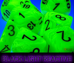 Chessex Vortex Mega-hedral Bright Green/black 7-Die Set