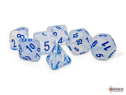 Chessex Borealis Mega-hedral 7-Die Set Icicle/light blue Luminary