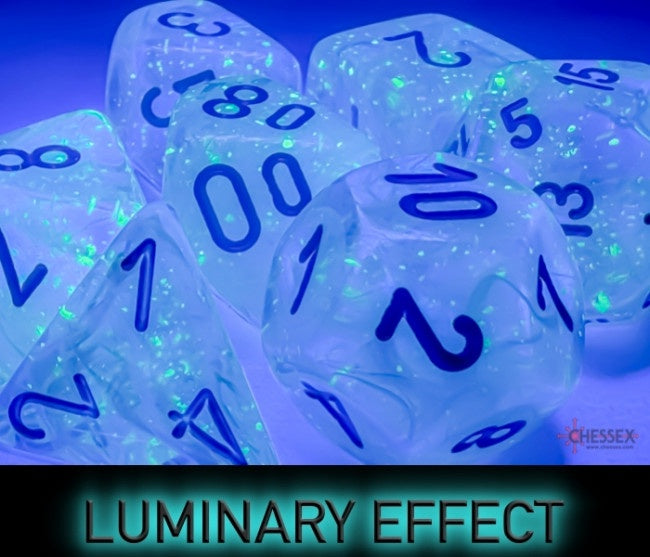 Chessex Borealis Mega-hedral 7-Die Set Icicle/light blue Luminary