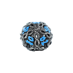 LPG Dice RPG Set Hollow Vines - Stainless and Blue