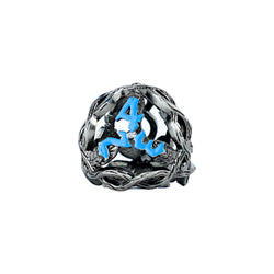 LPG Dice RPG Set Hollow Vines - Stainless and Blue