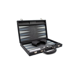 LPG Classics Leather Backgammon Set - Black