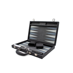 LPG Classics Leather Backgammon Set - Black