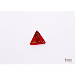 CHX 30058 Translucent Crimson/gold Polyhedral 7-Dice Set (with bonus die)
