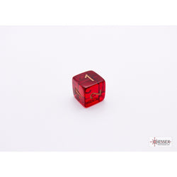 CHX 30058 Translucent Crimson/gold Polyhedral 7-Dice Set (with bonus die)