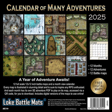 Calendar of Many Adventures 2025