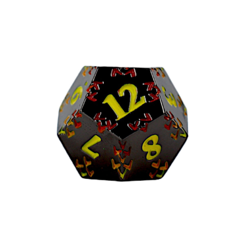 LPG Dice RPG Set Inscripted Dragon Red