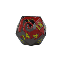 LPG Dice RPG Set Inscripted Dragon Red