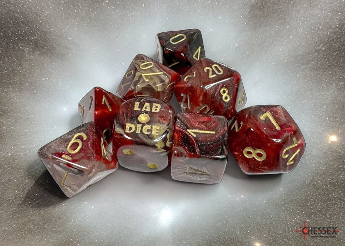 Chessex Borealis Cosmos/gold Polyhedral 7-Dice Set (with bonus die) - CHX 30064