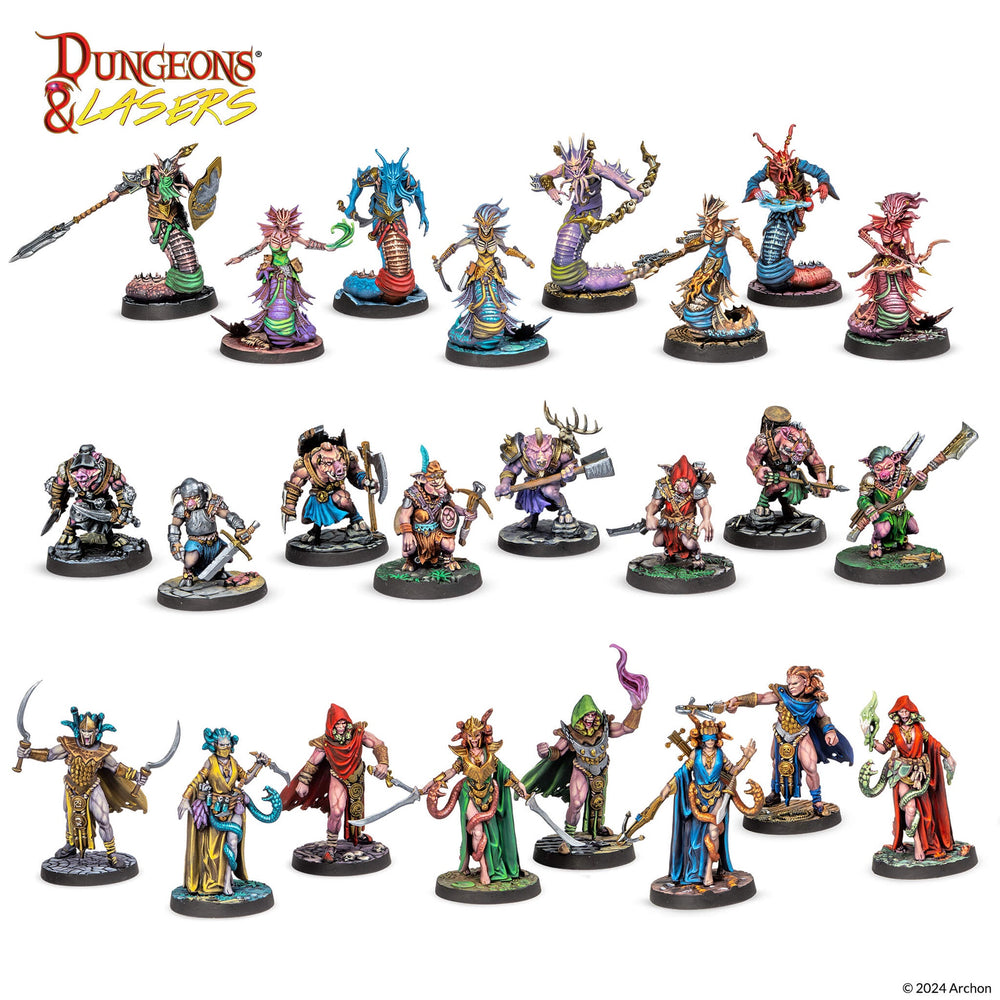 Dungeons & Lasers: Miniatures - Beastkin Hybrids: Playable Characters