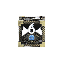 LPG Dice Scaled Eye Dice Set Tarnished Gold/Blue