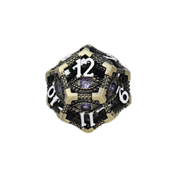LPG Dice Scaled Eye Dice Set Tarnished Gold/Purple